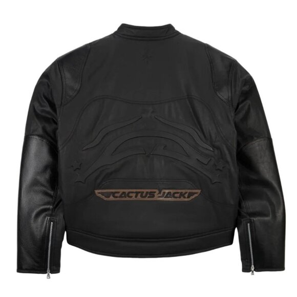 Air Jordan x Travis Scott Cactus Jack Waxed Black Jacket DZ5474-010 Men’s L NEW - Picture 3 of 16